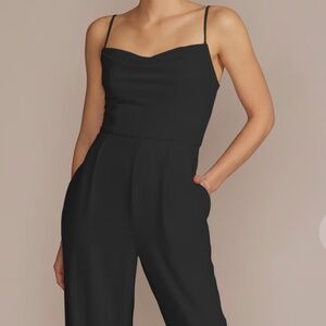 Black spaghetti strap jumpsuit